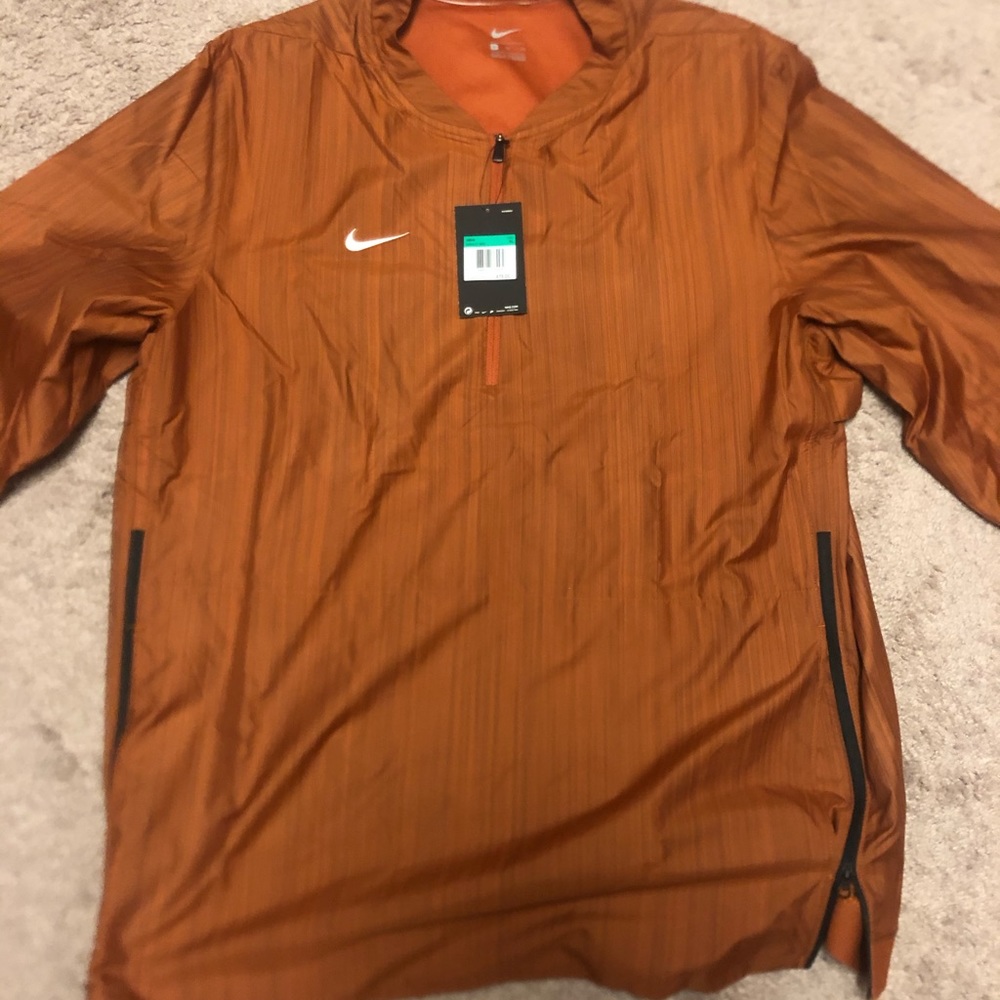 Nike crewneck burnt orange windbreaker